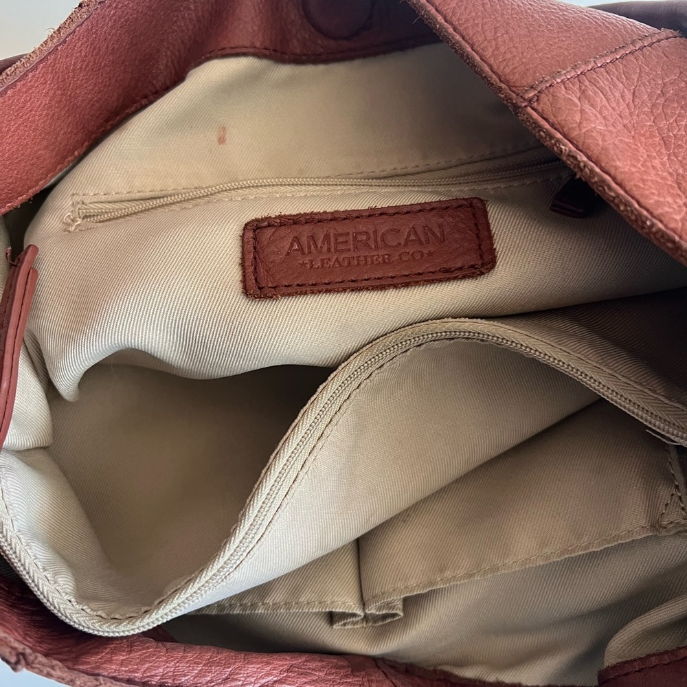American Leather Co Tan Shoulder Bag View 6